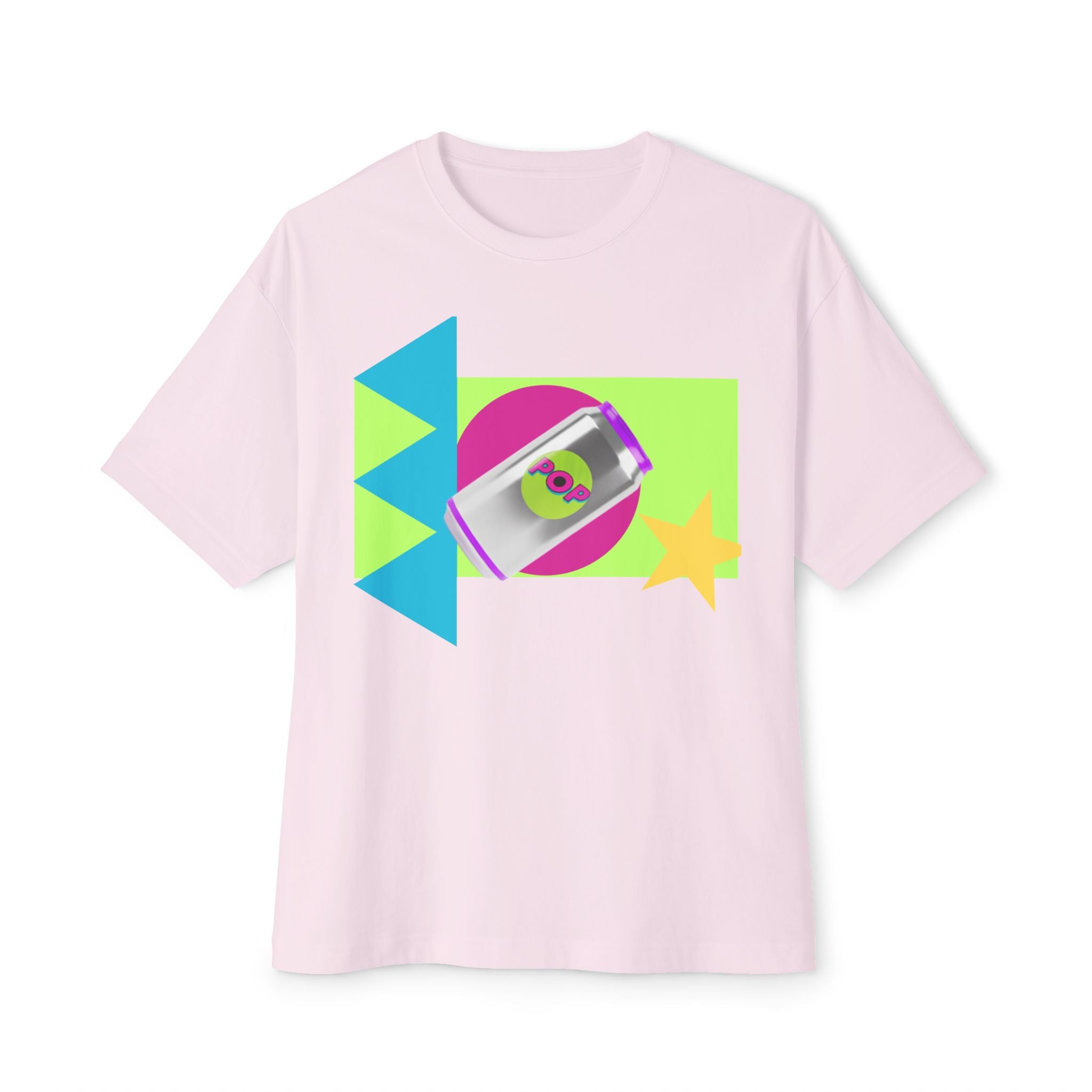 Oversized Tee - 90's Colors Soda Pop Shirt, Bright, Colorful Unisex Tee