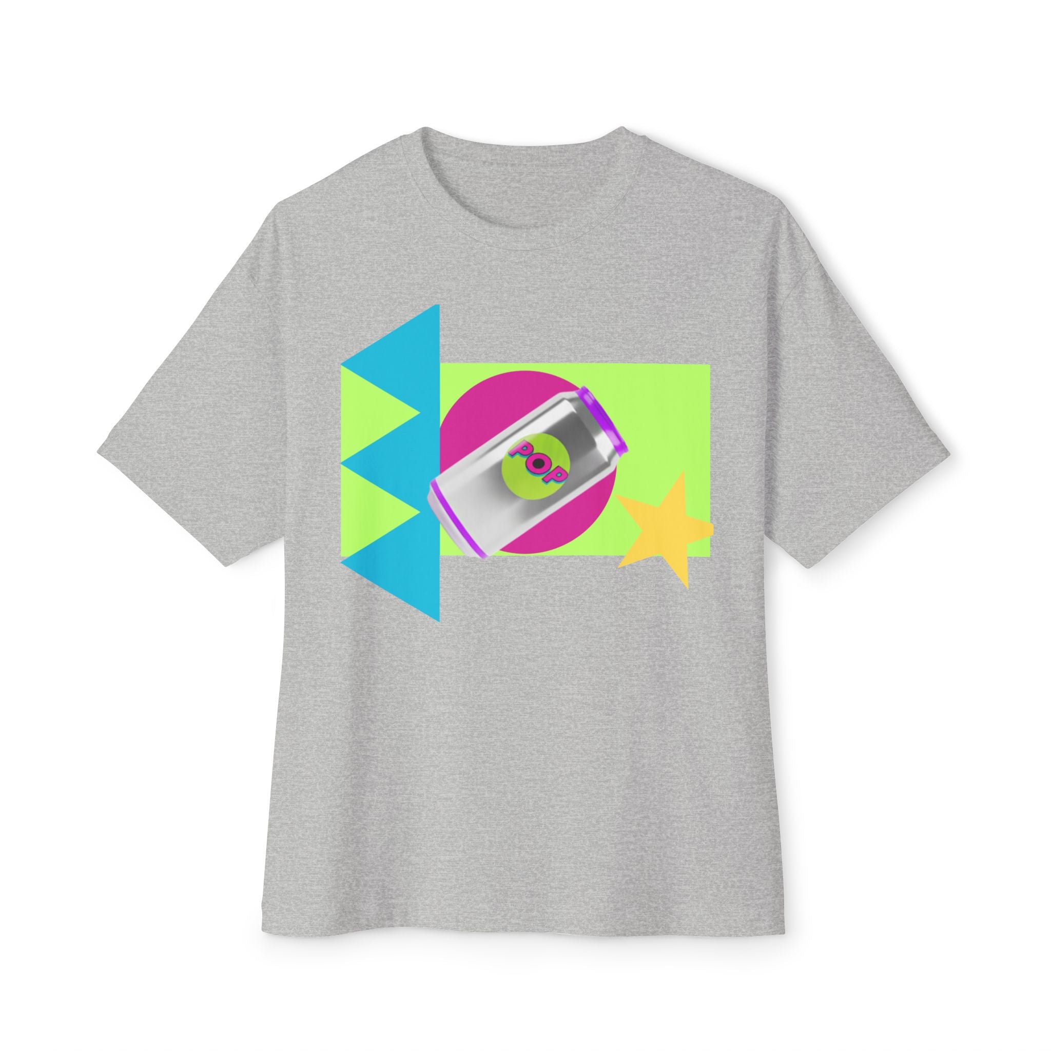 Oversized Tee - 90's Colors Soda Pop Shirt, Bright, Colorful Unisex Tee