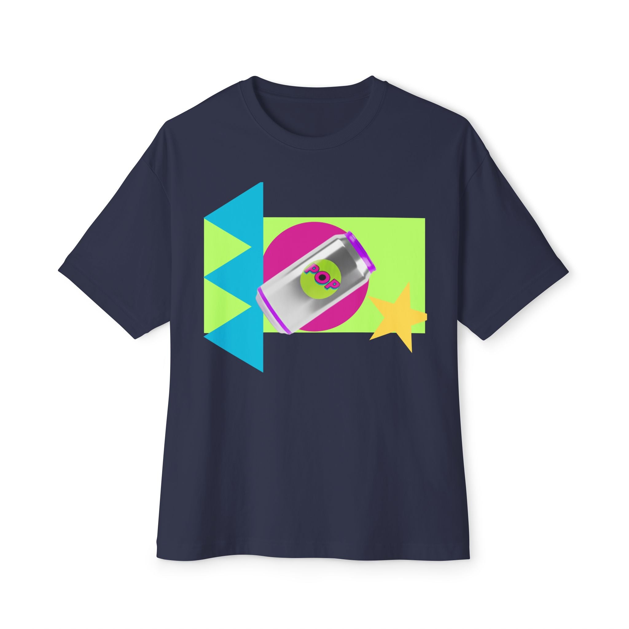 Oversized Tee - 90's Colors Soda Pop Shirt, Bright, Colorful Unisex Tee