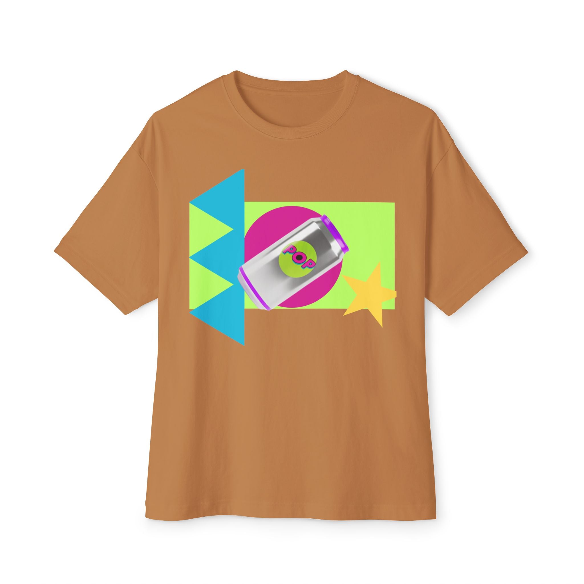 Oversized Tee - 90's Colors Soda Pop Shirt, Bright, Colorful Unisex Tee