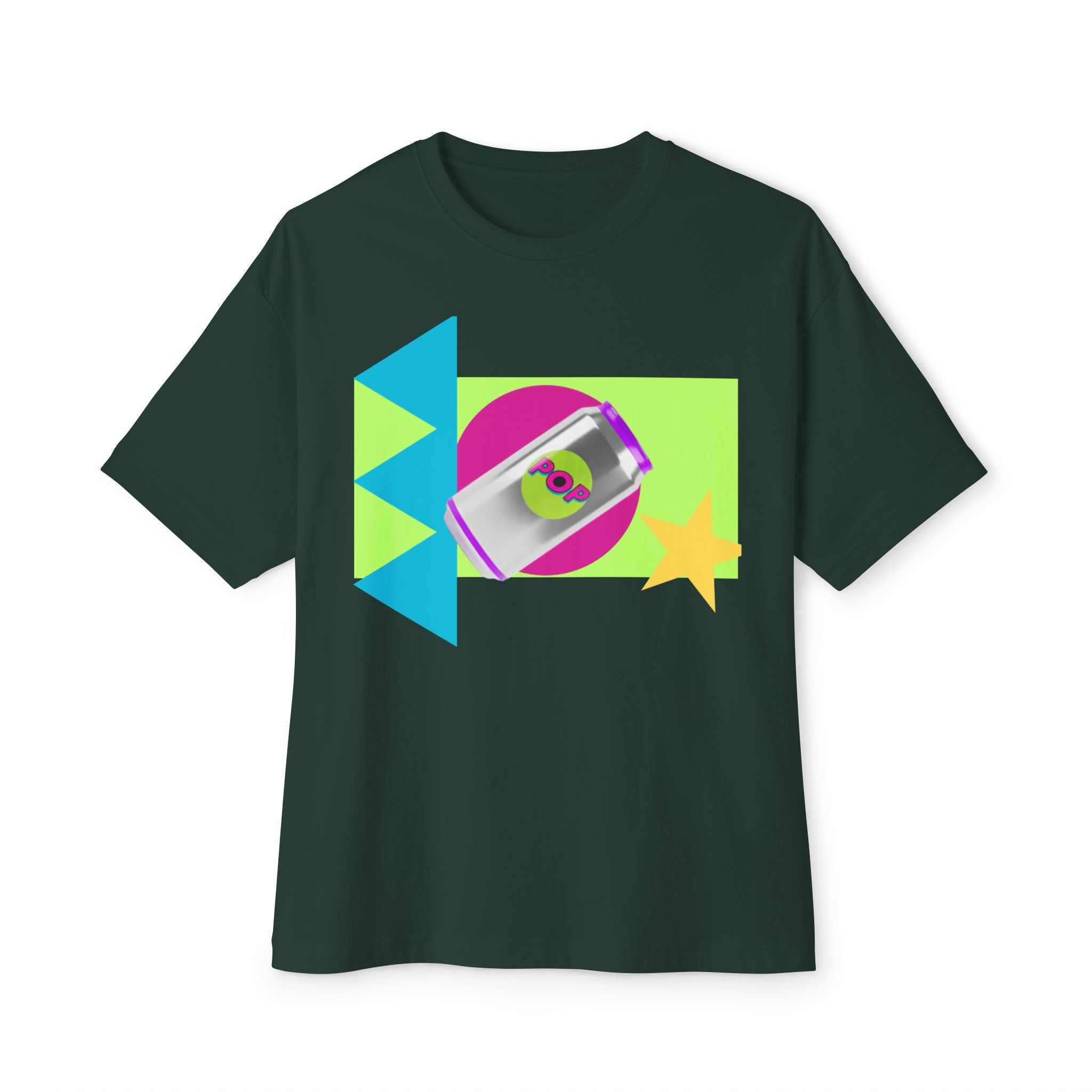 Oversized Tee - 90's Colors Soda Pop Shirt, Bright, Colorful Unisex Tee
