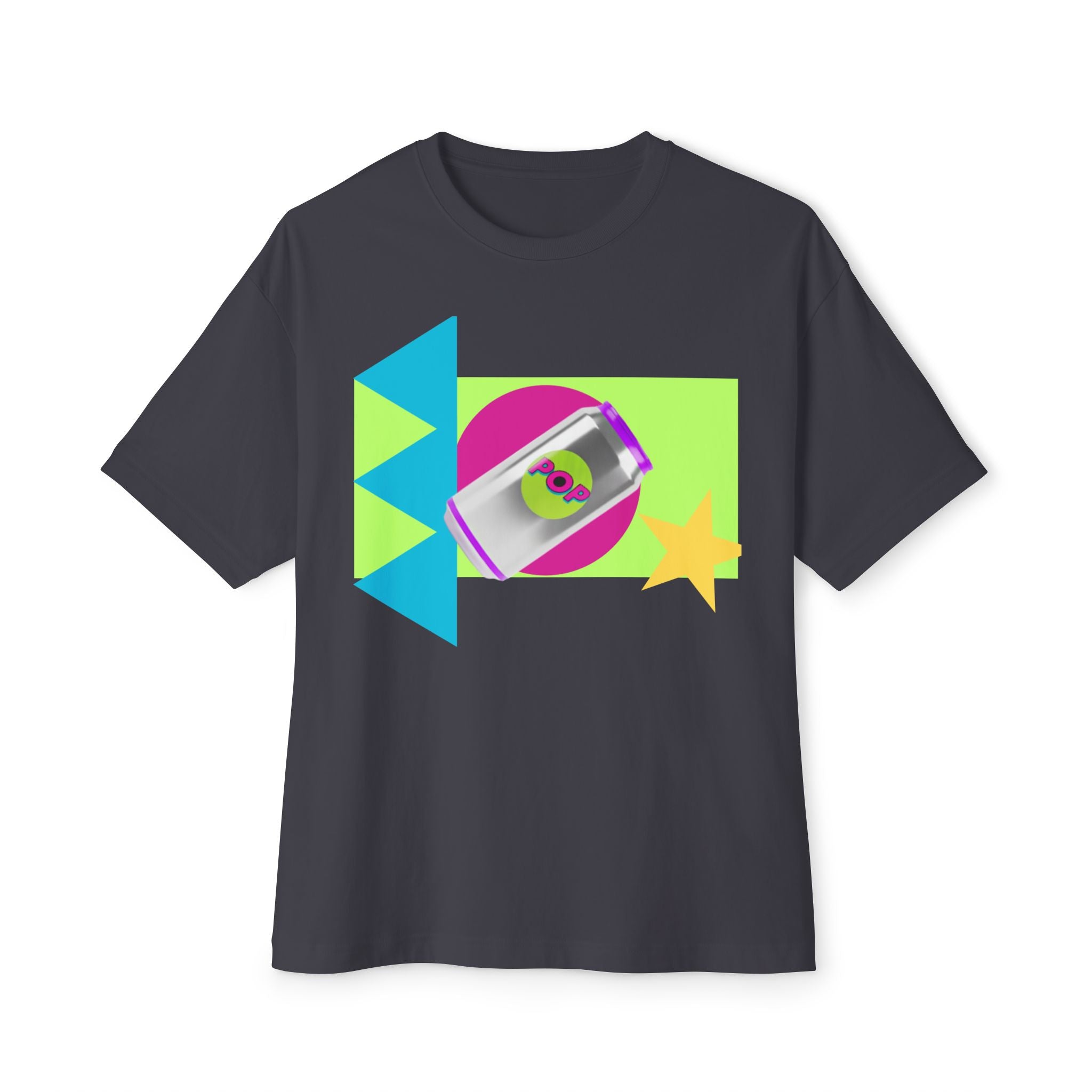 Oversized Tee - 90's Colors Soda Pop Shirt, Bright, Colorful Unisex Tee
